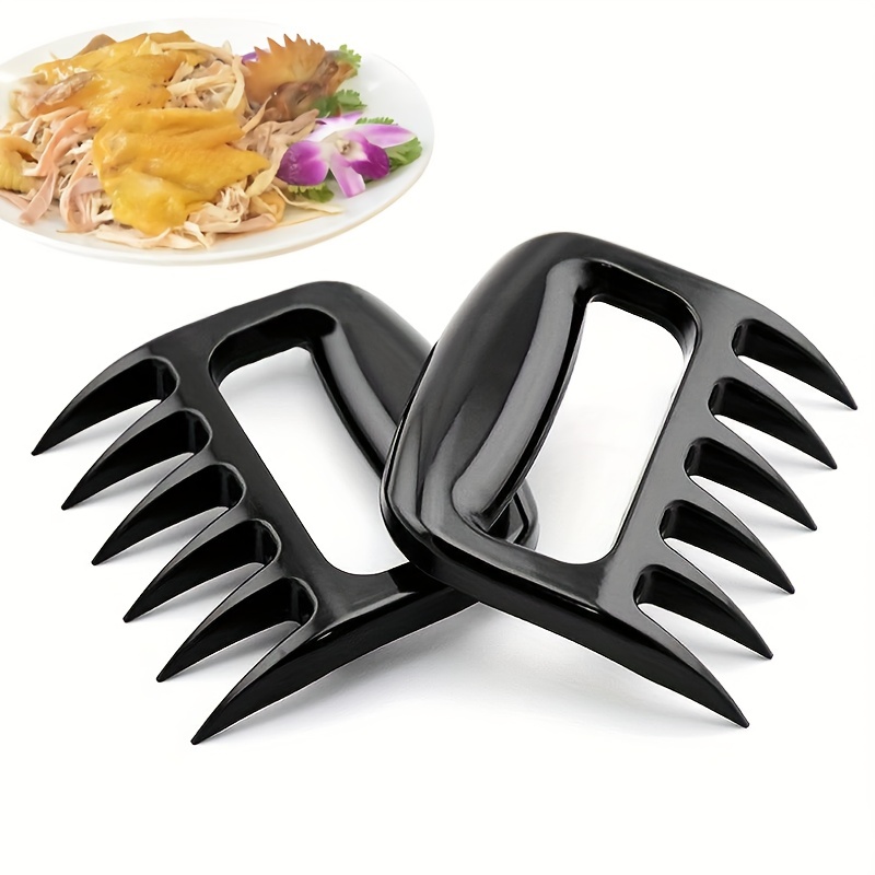 1pc plastic bear claw meat splitter deli cutter creative meat ripper bear paw bear claw fork bbq barbecue tools kitchen accessories details 0