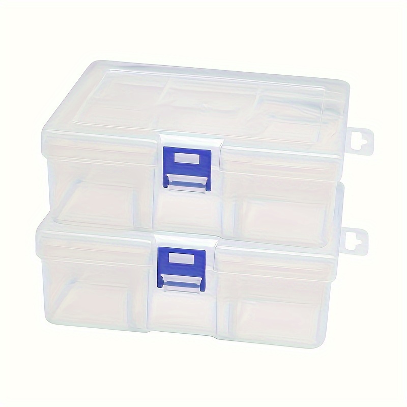 1pc Plastic Storage Box Transparent Organizer With 10 15 24 Grids Flip  Storage Case With Buckle Lid Portable Storage Box For Sewing Supplies  Jewelry Hardware Parts Etc Art Supplies - Arts, Crafts & Sewing - Temu