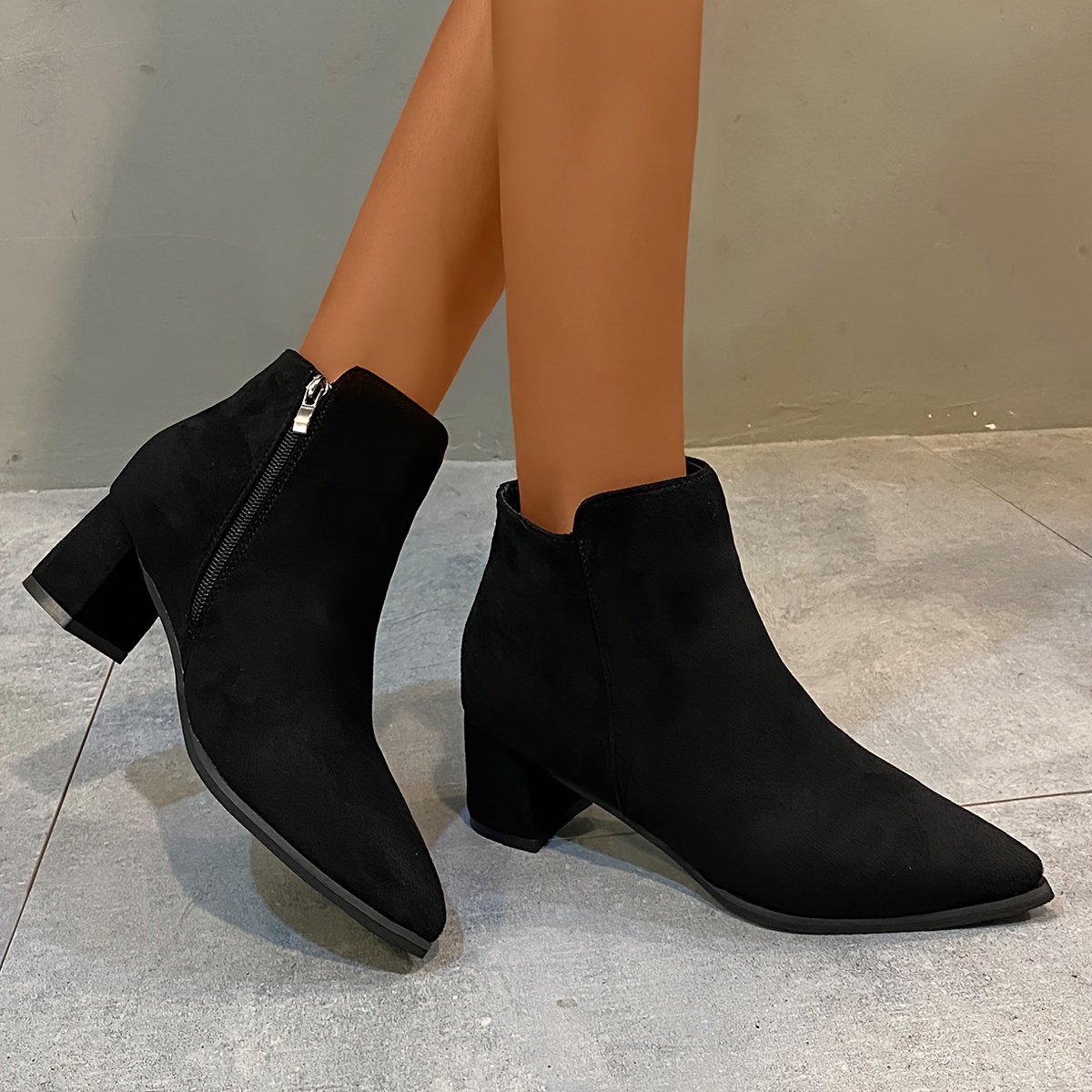 Black comfy outlet booties