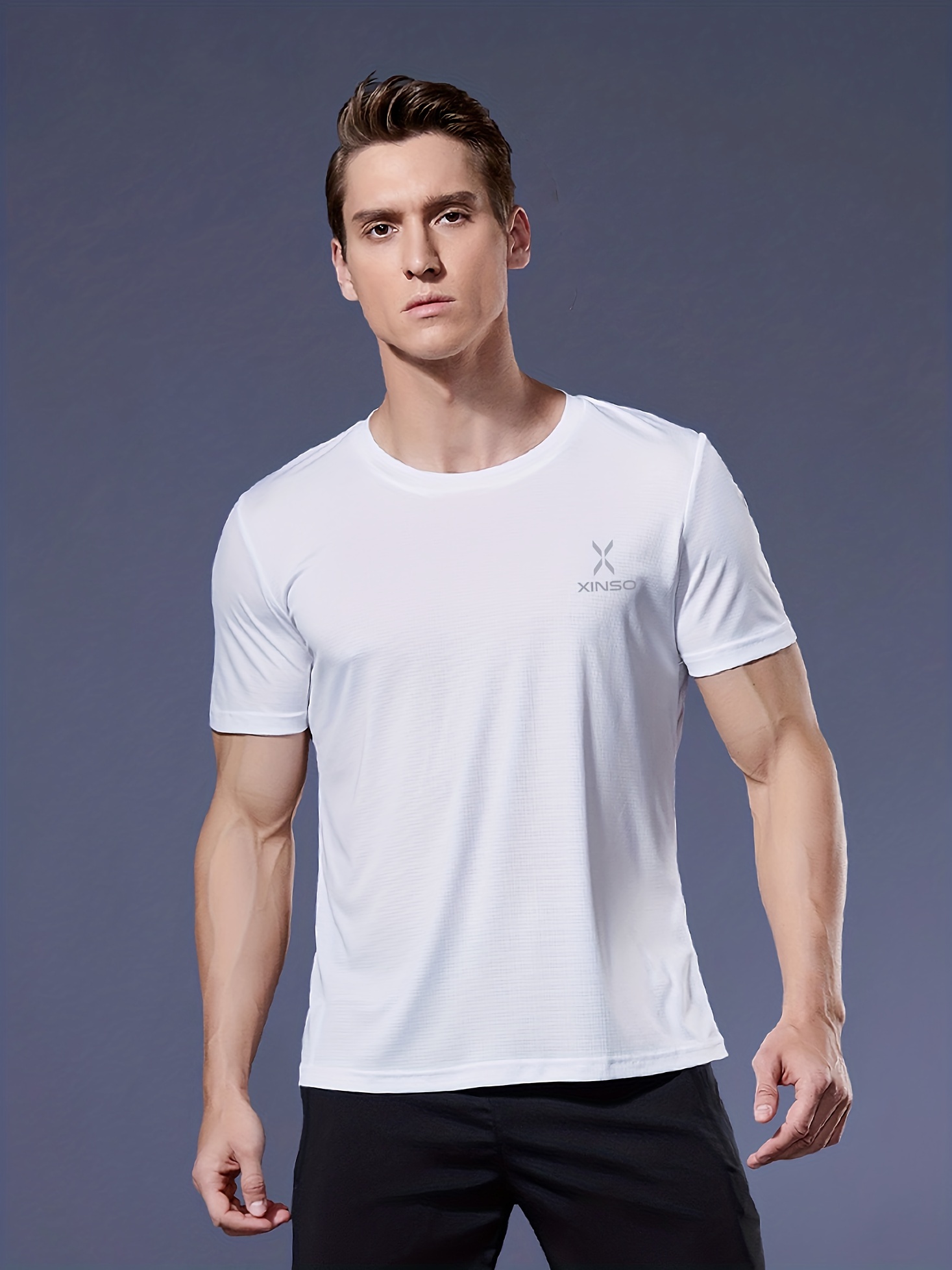 Men\'s Solid Color Ultralight Quick Temu shirt T Dry - Sport