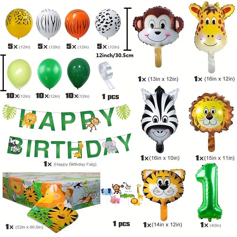 Ballon de décoration d'anniversaire pour garçon de 1 à 9 ans Décorations de  Fête d