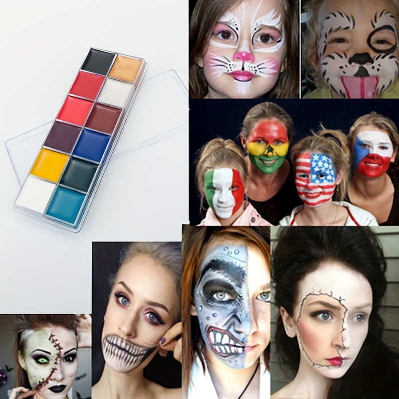 Professional 12 Color Face Paint Halloween Makeup Body paint