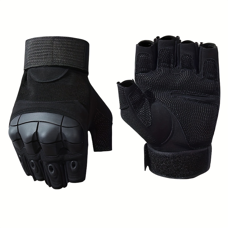 

1 Pair Anti-slip Half Finger Gloves Outdoor Sports Gym Fitness Motorcycle Half Finger Gloves For Men Women
