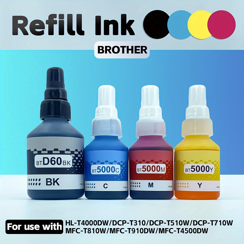 Impresora Combinada Tinta Color Recargable Es Especialmente Adecuada Tintas  Inyección Tinta  Hl-t4000dw/dcp-t310/dcp-t510w/dcp-t710w/mfc-t810w/mfc-t910dw/mfc-t4500dw. -  Oficina Escuela - Temu Spain