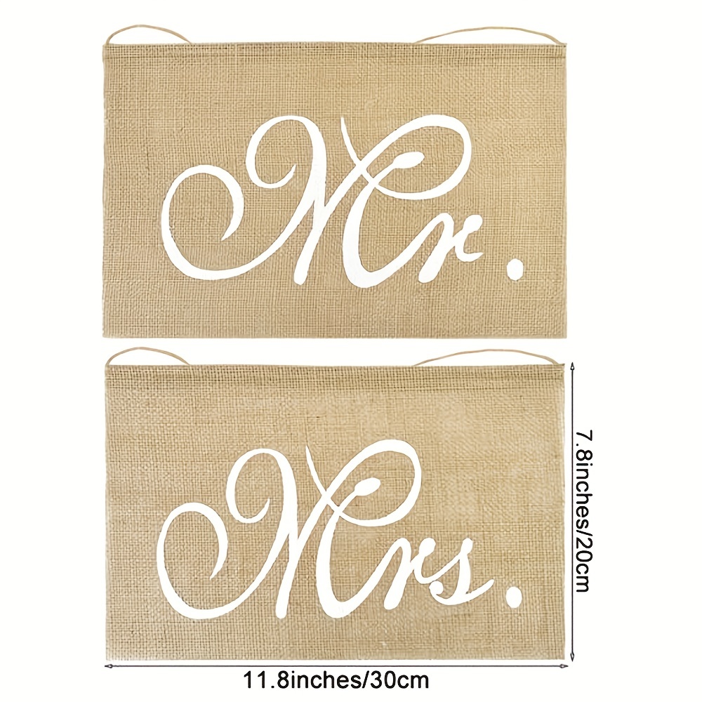 Mr. and Mrs. Wedding Banner DIY (Burlap & Chalk Paint) - Dear