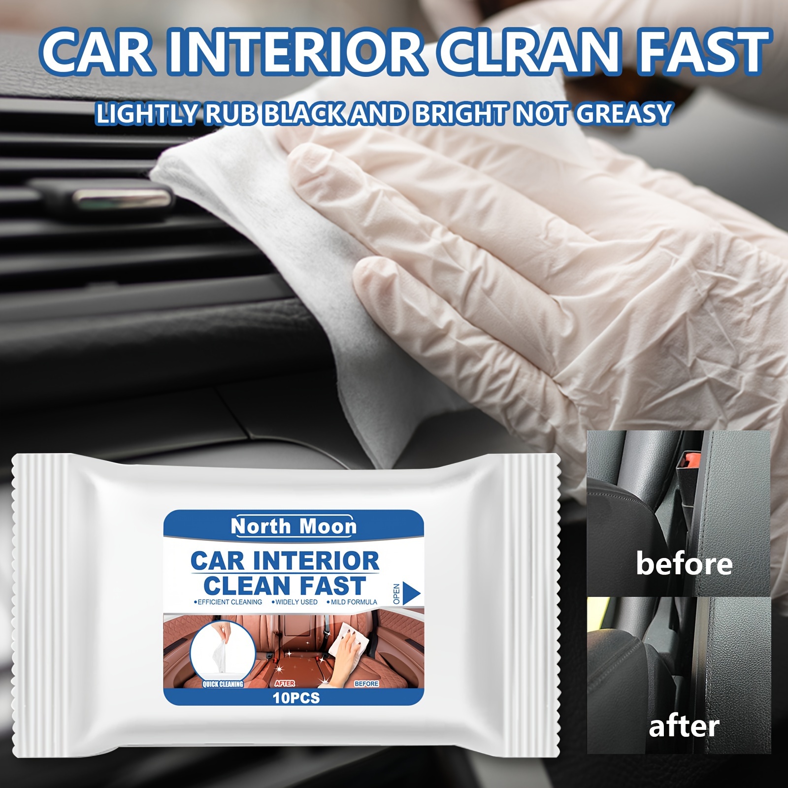 Car Leather Cleaning Wipes Seat Interior Washing Free Remove - Temu