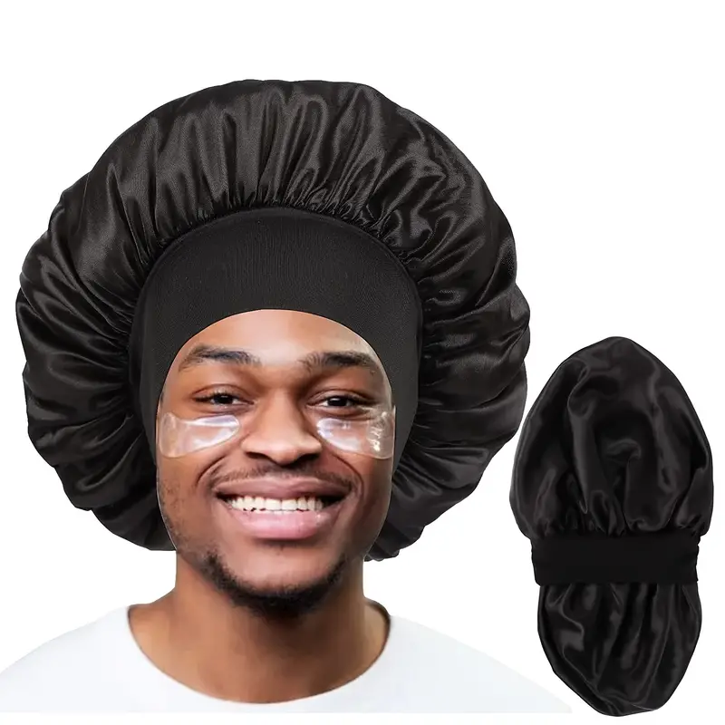 Satin Bonnet For Men, Reversible Sleep Cap, Hair Bonnet For Sleeping,  Double Layer Satin Bonnets For All Hair Types