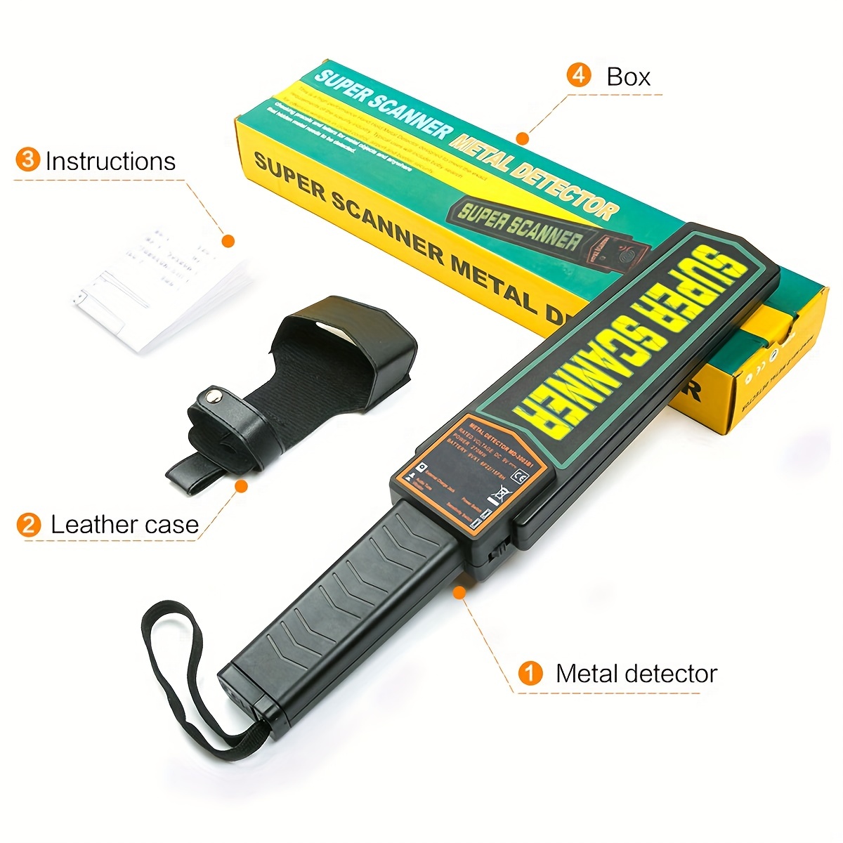 1pc metal detector handheld high precision small examination room security inspection instrument mobile phone outdoor detection scanning detection instrument details 3
