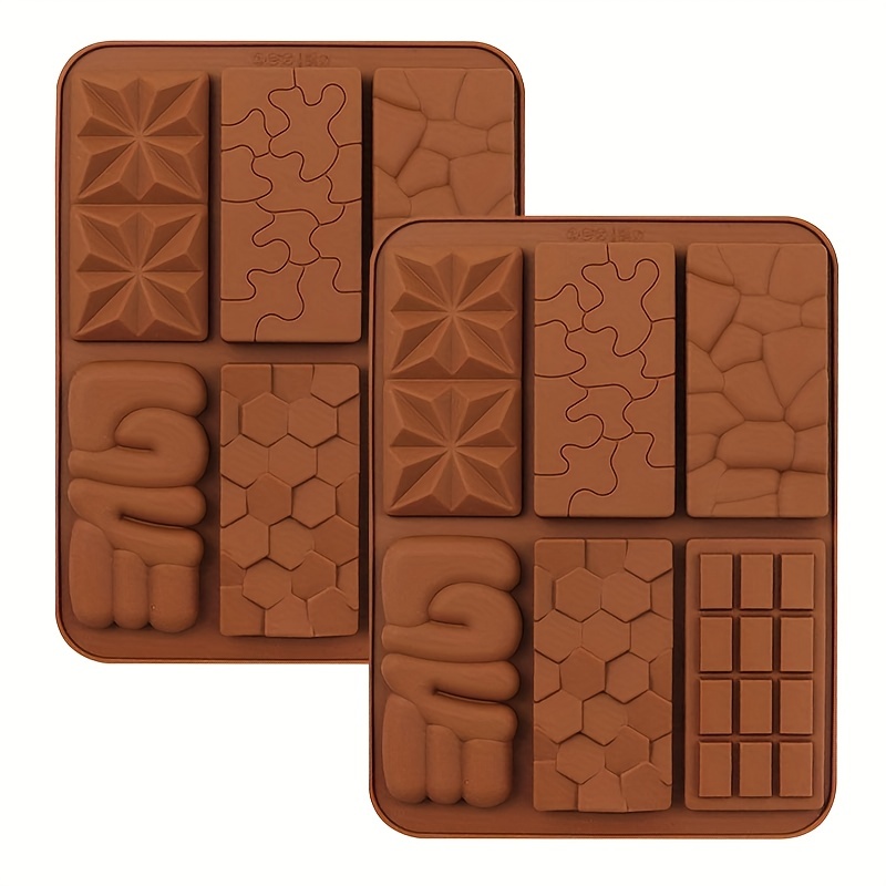 Chocolate Molds Silicone - Candy Molds Break-Apart Silicone Chocolate Molds  Protein and Engery Bar Silicone Molds Pack of 4