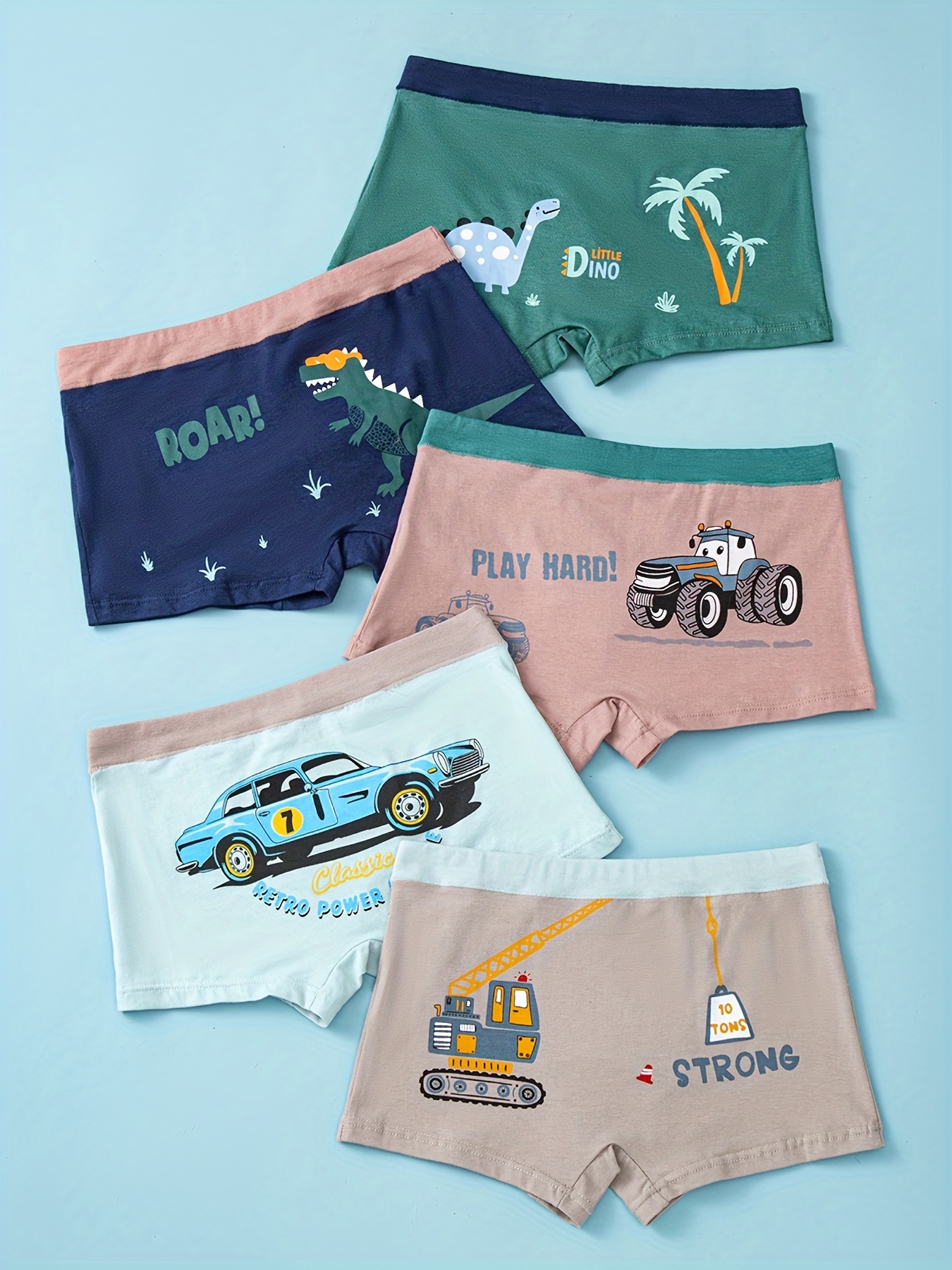 Toddler Kid Boys Underwear Soft Breathable Cartoon Cars - Temu