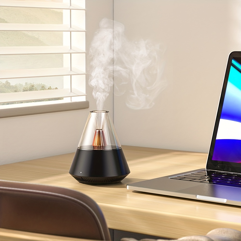 1pc volcanic shape humidifier volcanic atmosphere lamp essential oil aromatherapy machine ultrasonic atomization home bedroom office desk humidifier diffuser cute aesthetic stuff weird stuff cool stuff home decor best gift details 8