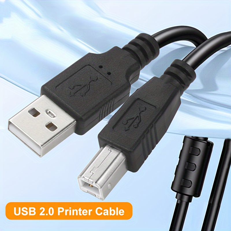  Master Cables Cable USB de impresora de 10 pies, cable USB tipo  B, cable USB 2.0 A macho a B macho para impresoras como Canon, HP, Lexmark,  Dell, Xerox, Samsung, etc.
