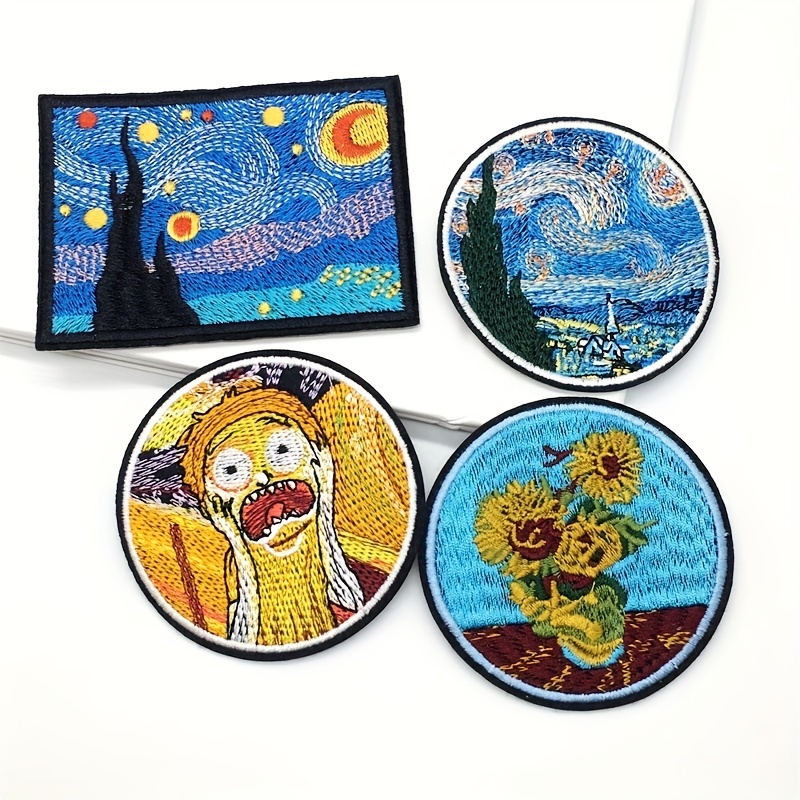 Shop Anime Iron-on Patches for Clothing - Van Gogh Embroidery