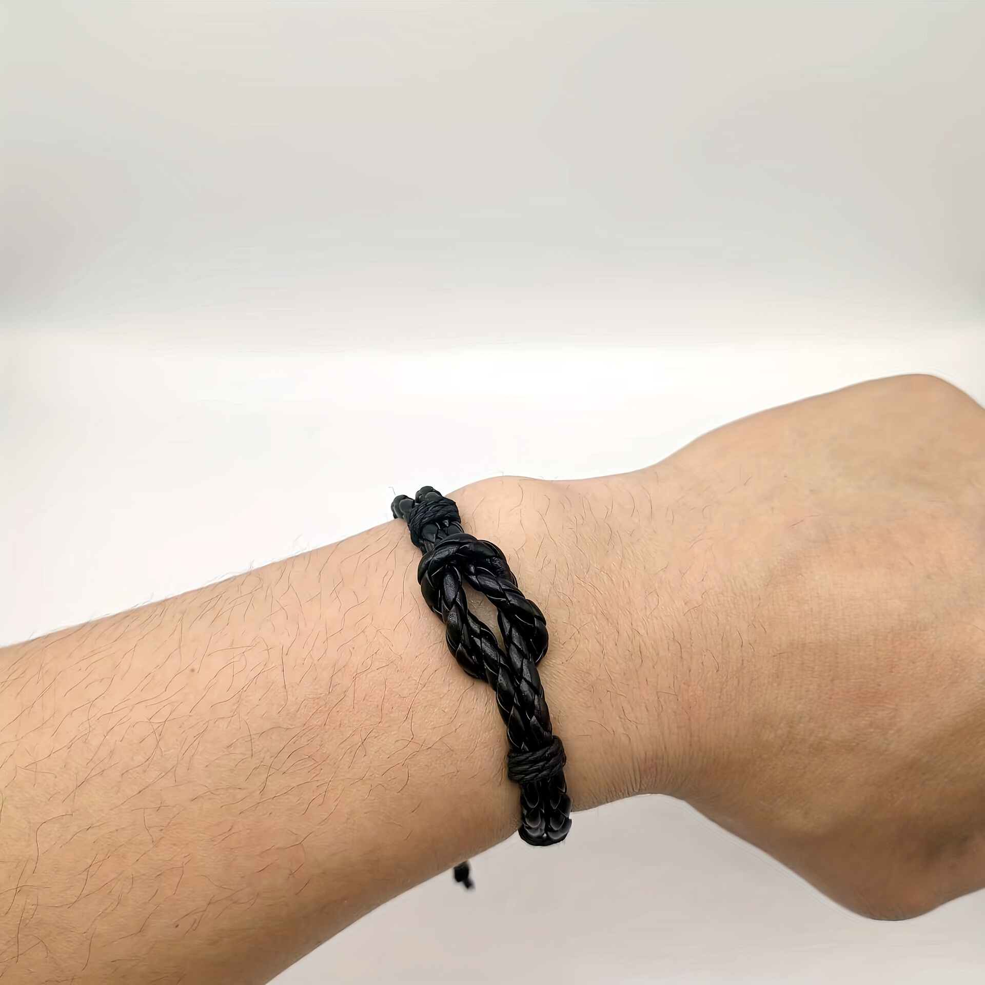 Adjustable PU Leather Bracelet Student Hand Rope