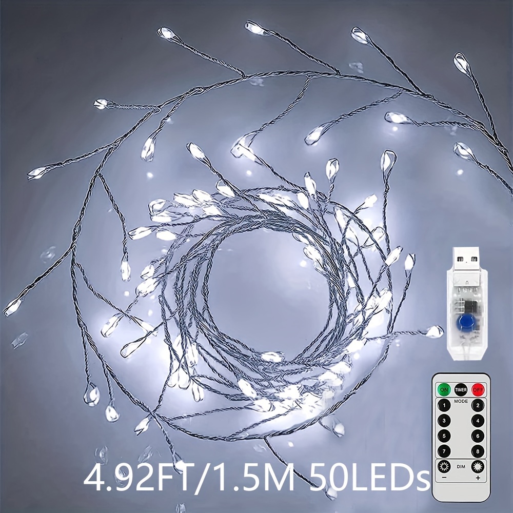 Usb Led Star String Lights With Remote Control 8 Modes - Temu