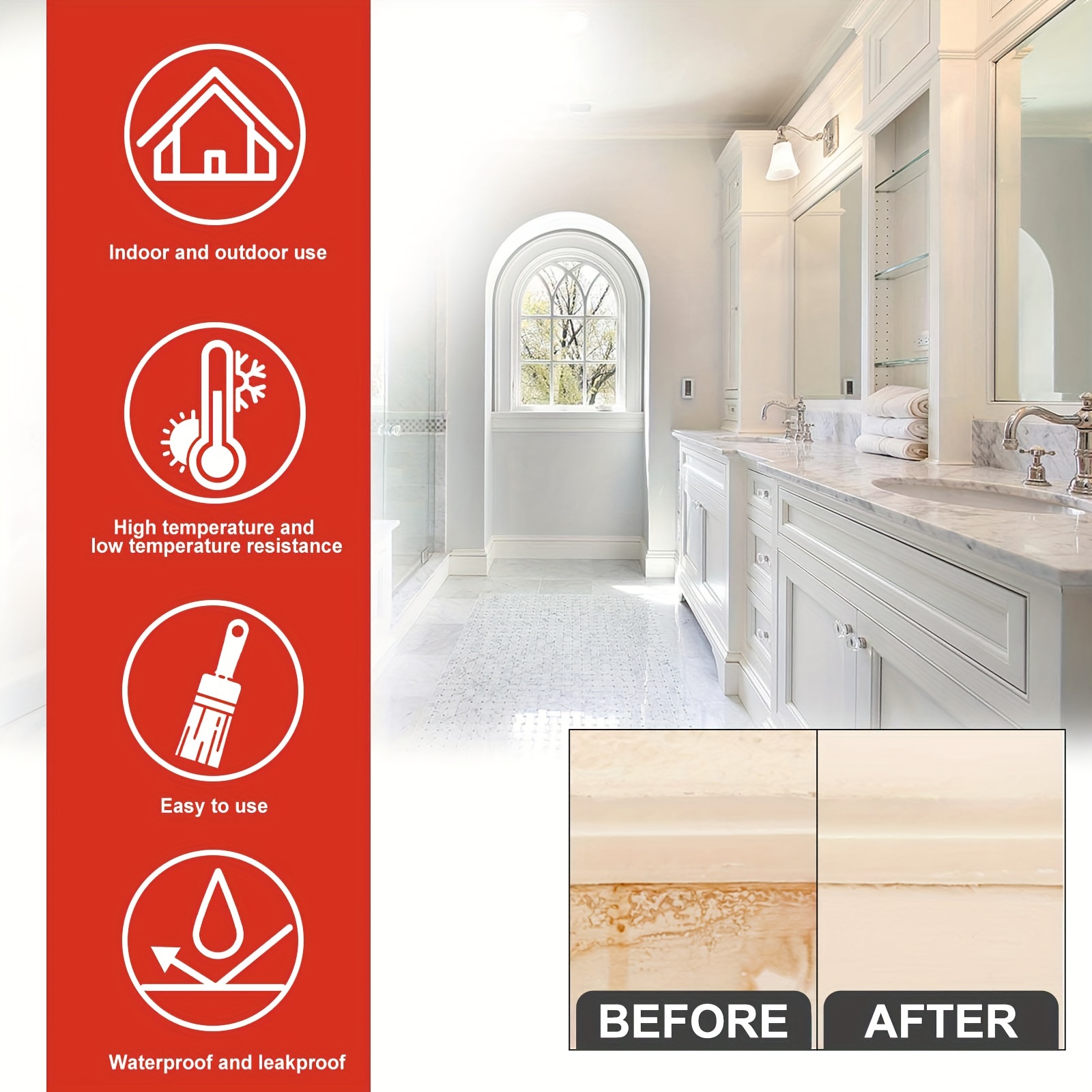 Transparent Waterproof Adhesive Roof Bathroom Kitchen Wall Waterproof Coating