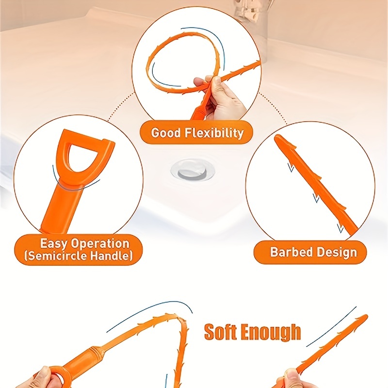 Father.son FATHER.SON Drain Hair Snake Clog Remover Cleaner Tool, Plumbing  Snake Drain Auger Hair Catcher for Kitchen, Sink, Bathroom, Tub