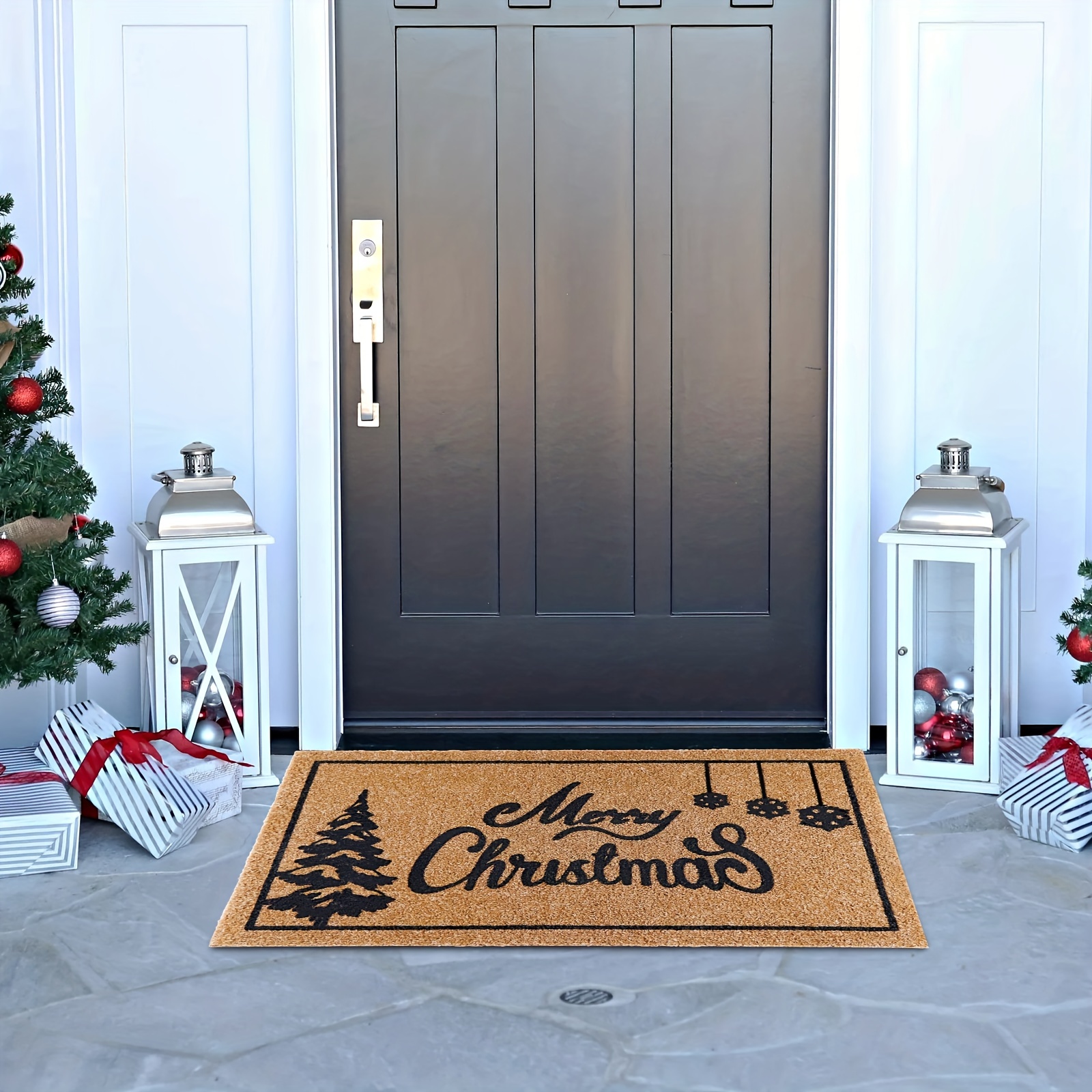 Christmas Door Mat Outdoor Welcome Mat for Front Door, Merry Christmas  Doormat Non-Slip PVC Mat, 24x16 inches Winter Doormat - AliExpress
