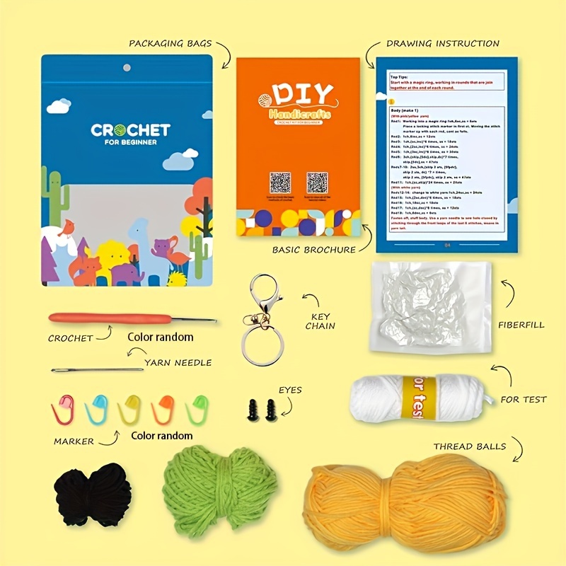 New English Manual Crochet Material Package Weaving Handmade - Temu