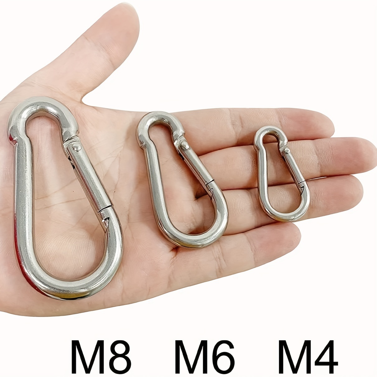 Small Carabiner Clip Stainless Steel Spring Snap Hook For Bird Feeders Or Dog  Leash Harness Quick Link Keychain 40 80mm Hole 150 500lb, Buy More, Save  More