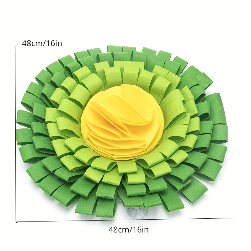 1Pc Pet Sniffing Mat Flower Shaped Slow Food Mat Olfactory