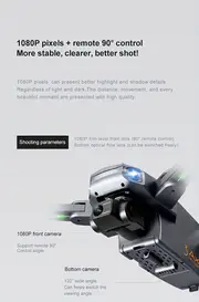 rg106 three axis self stabilizing gimbal with two batteries professional aerial drone 1080p dual camera gps positioning auto return optical flow positioning brushless motor hd image transmission foldable quadcopter with storage backpack beautiful color box christmas thanksgiving halloween gift details 6