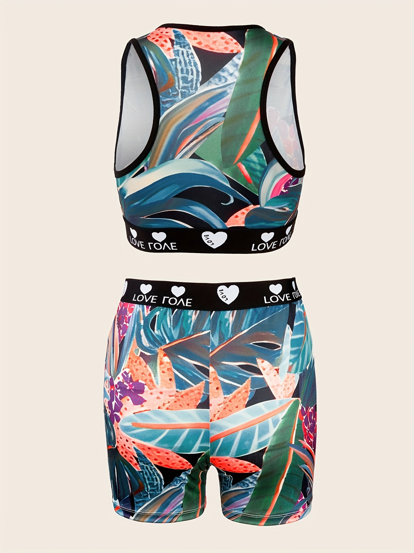 Tropical Tank Bra & Shorts Underwear Set