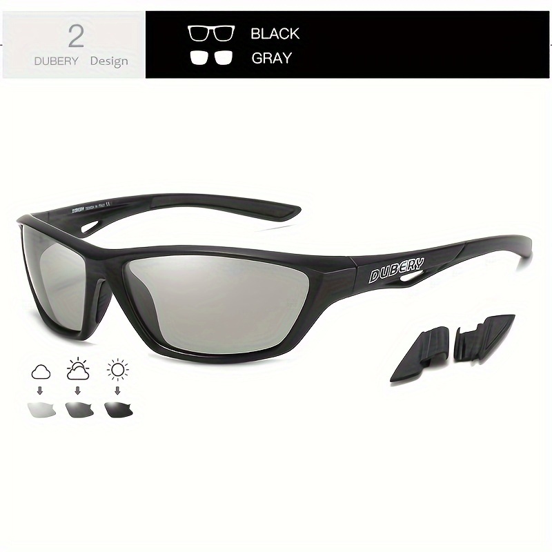 Dubery Trendy Premium Wrap Around Polarized Goggles For Men Women