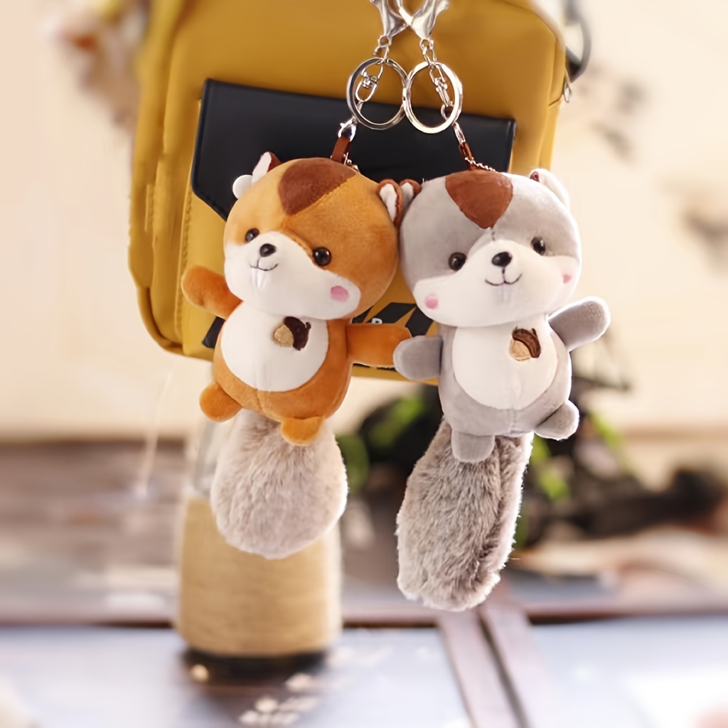 Plush Little Fox Keychain Car Pendant Men Creative Gift Bag - Temu
