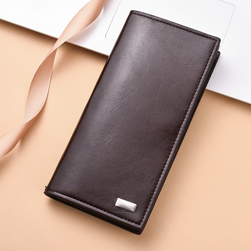 Men's Long Wallet Soft Leather Wallet Plus Large Capacity Mobile Phone Bag