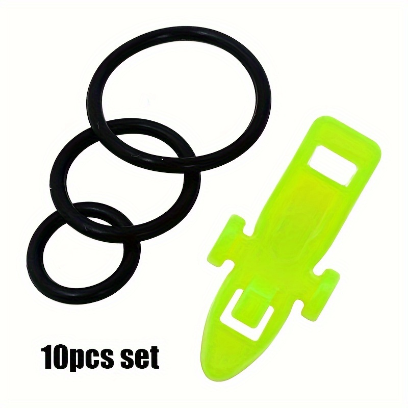 Fishing Rod Hook Keeper with 3 Size Elastic Rubber  