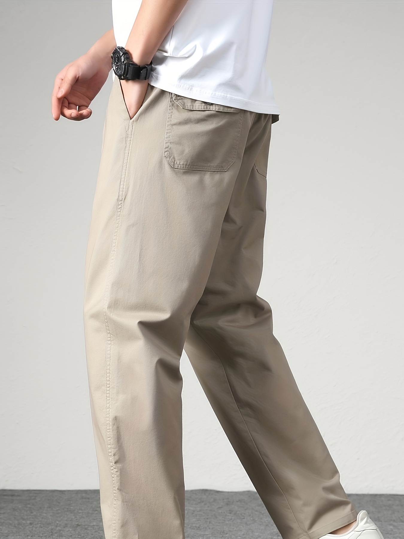 Classic Fit Taupe Casual Pant - Benjamin's Menswear