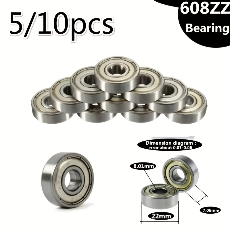 608zz Ball Bearings 608zz Metal Double Shielded 8x22x7 - Temu