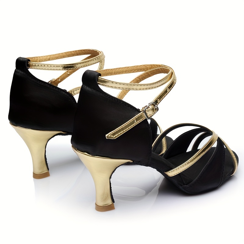 JuseDanc-zapatos de baile latino para mujer, calzado de satén profesional  para salón, práctica de Salsa, actuación, suela suave