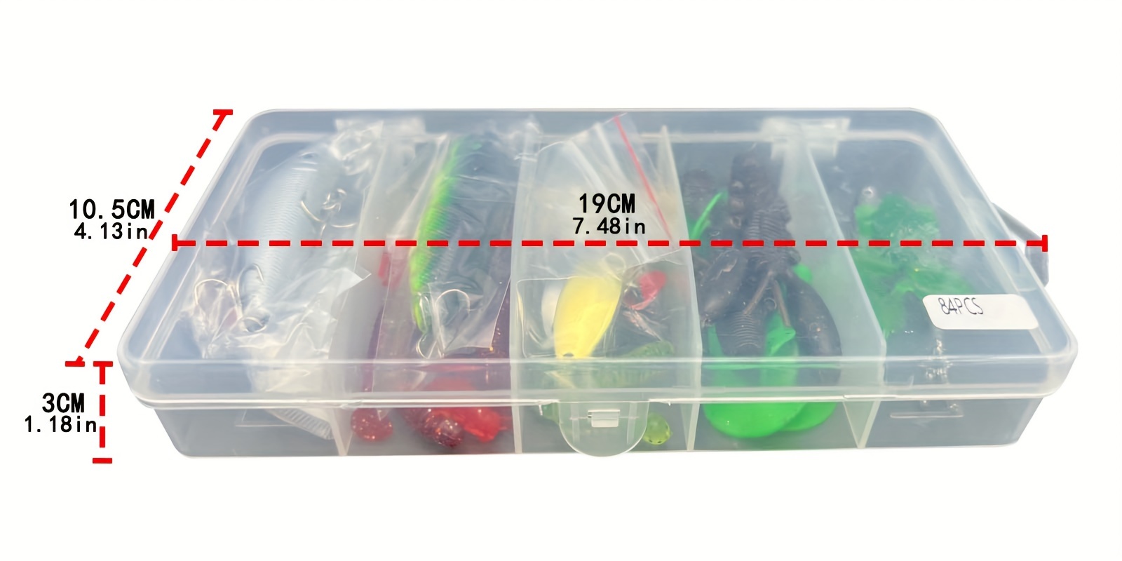 BASSKING 11.5x8.3x4cm Fishing Lure Hook Box Fishing Tackle Plastic Boxes  Hooks Lures Baits Box Pesca Fishing Accessories Cover - AliExpress