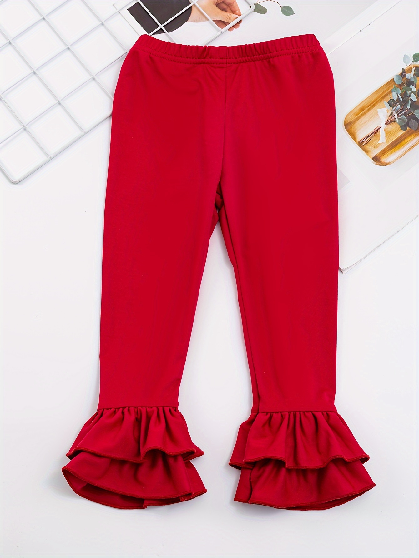 IDOPIP Toddler Girls Ruffle Leggings Solid Bell Bottom Flare Pants High  Waist Trousers : : Clothing, Shoes & Accessories