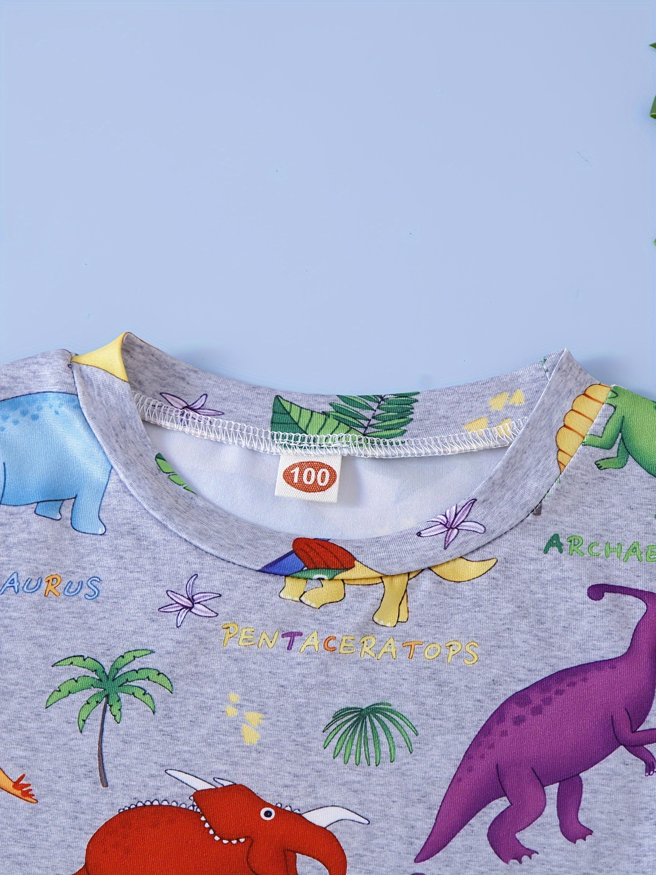 Kid Boy Animal Dinosaur print short-sleeve T-shirt