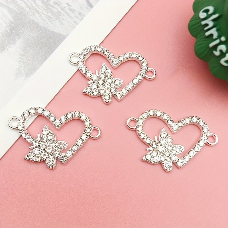 Earring Heart For Jewelry Bling Charms DIY Shape Charms