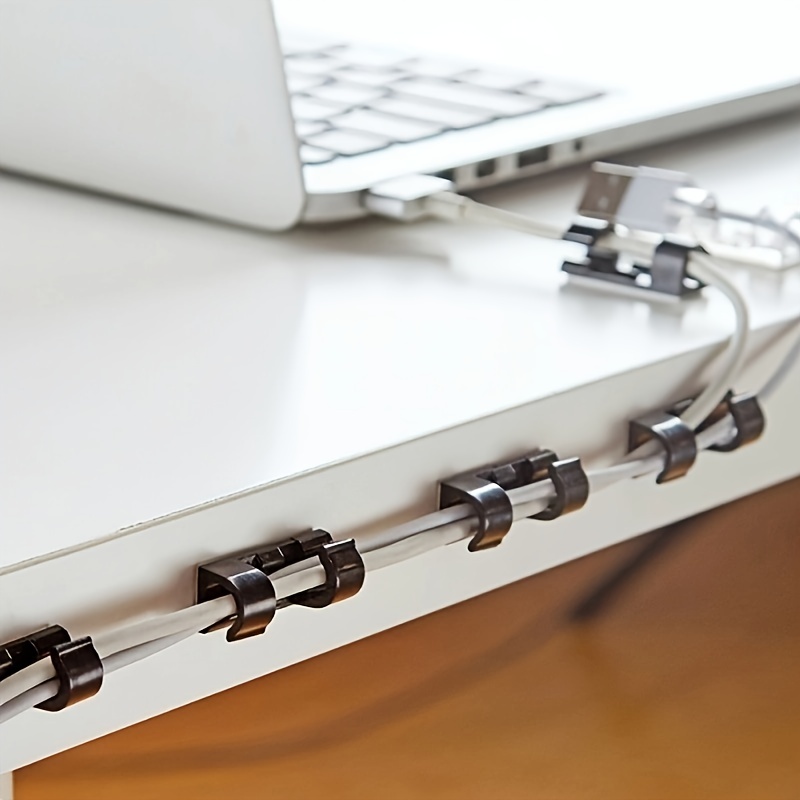 20pcs Self-adhesive Wire Organizer, Cable Clip Buckle Plastic Clips Ties Fixer Fastener Holder