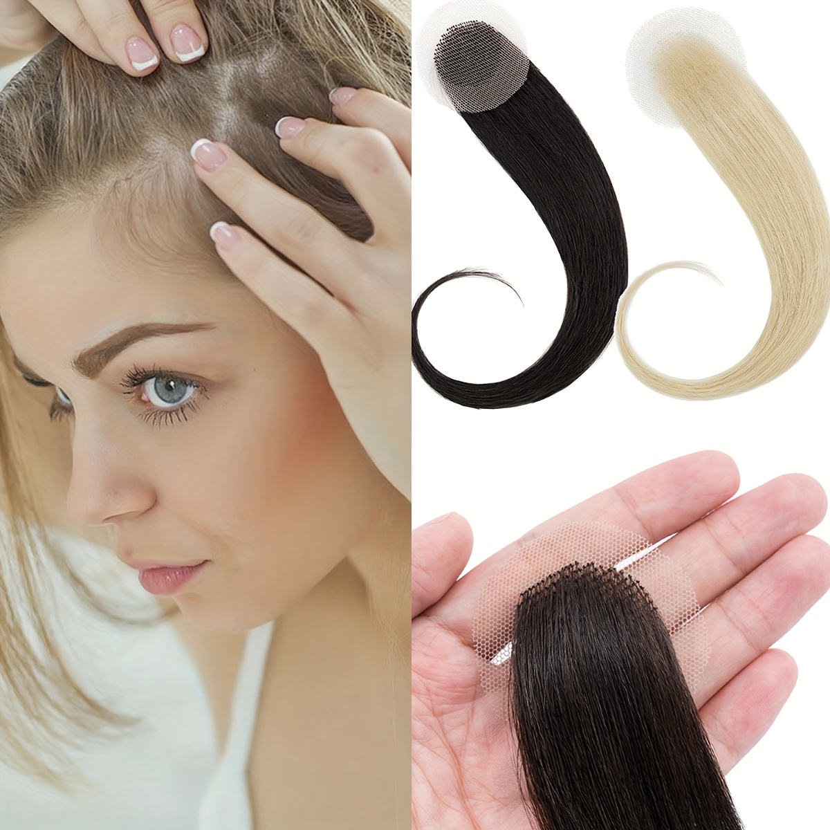 100 human hair lace front extensions invisible natural look straight hair pieces for alopecia areata coverage unisex adult suitable for all hair types   relax elegant straight hair realistic   details 0