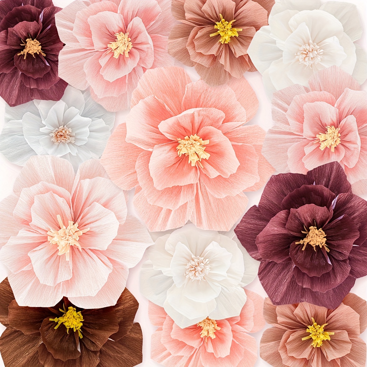  Harloon 60 Pcs Large Paper Flower Template Kit DIY Paper  Flowers Decorations for Wall Flower Petal Stencil, 9 Types of Flowers for  Wedding Birthday Baby Shower Photography Backdrop : Arts