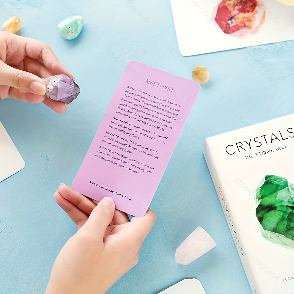 Crystals Stone Deck 78 Crystals Life Pockets Temu