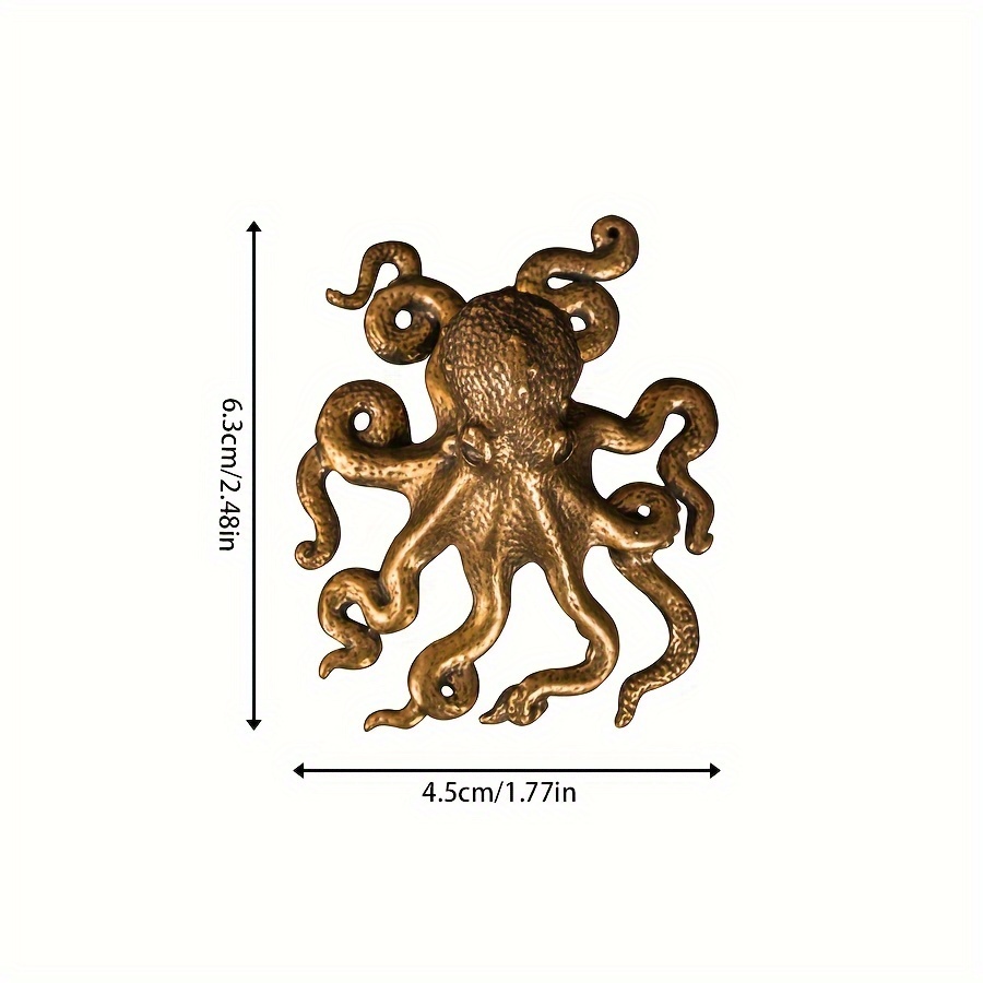 Antique Brass Octopus Ornament Add A Touch Elegance Home - Temu