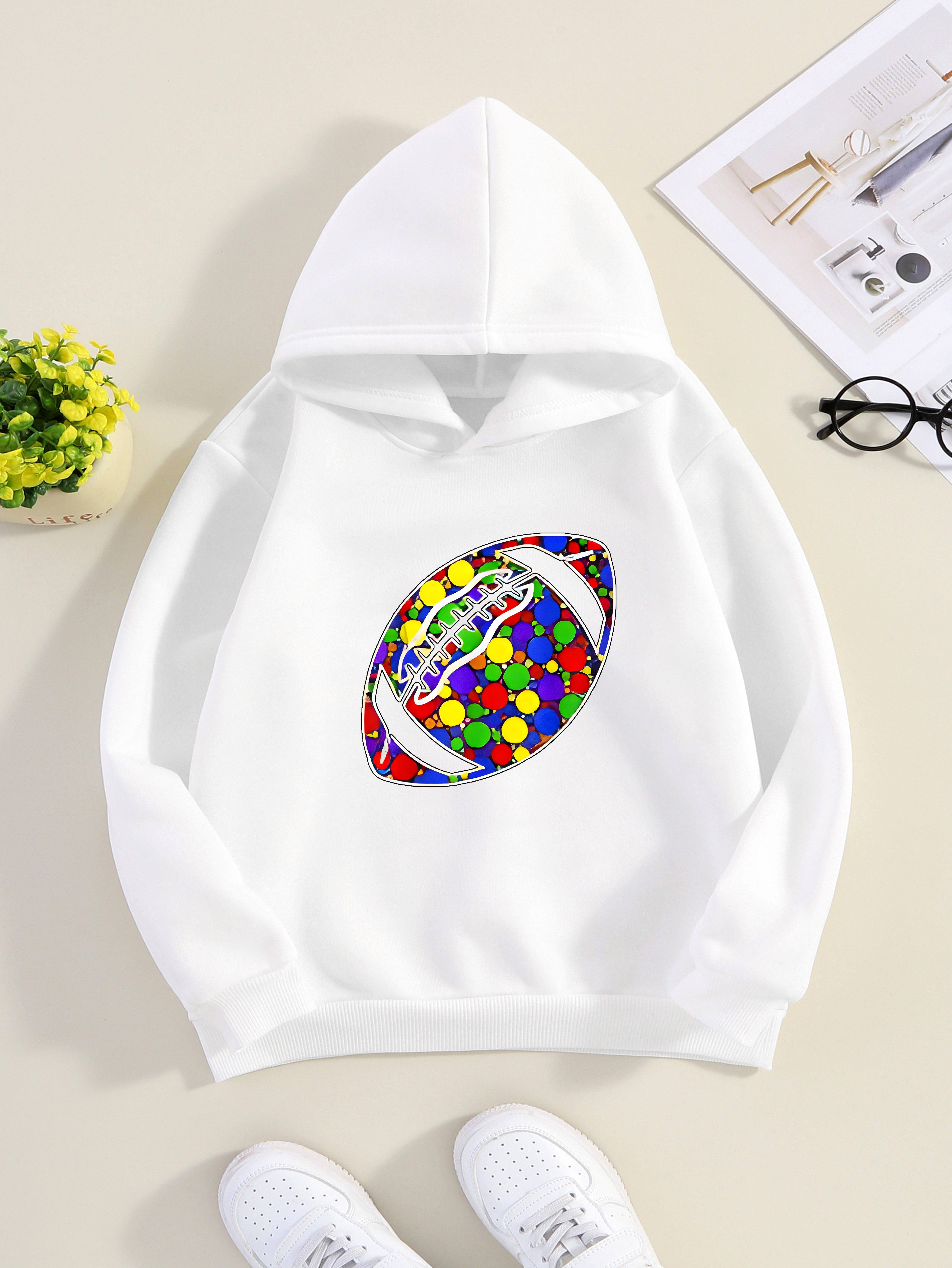 Felpa Con Cappuccio Per Bambini E Ragazzi, Con Stampe Di Giochi E Cartoni Animati, Morbida In Misto Lana, 6-12 Anni, Regalo - 5