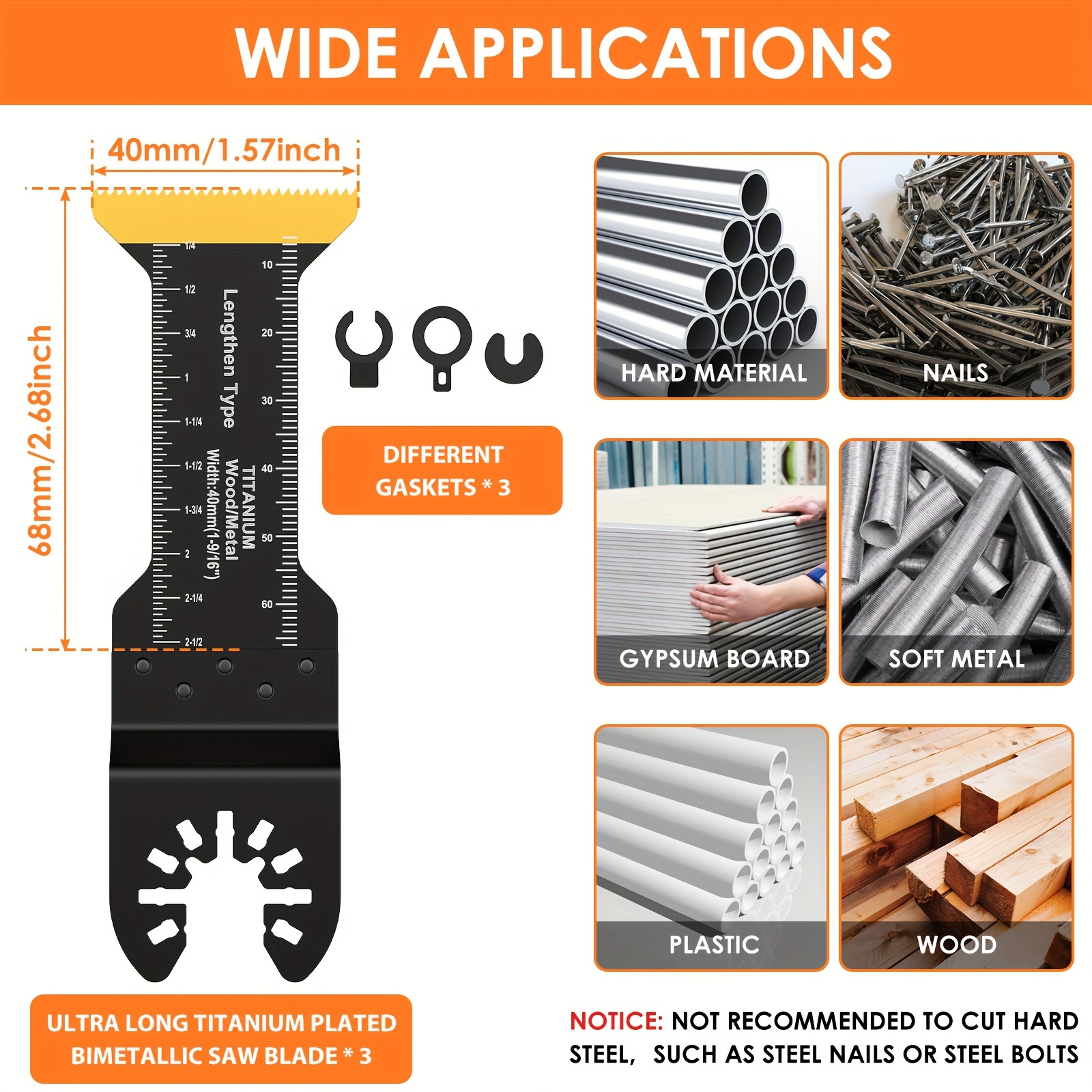 Long oscillating on sale tool blades