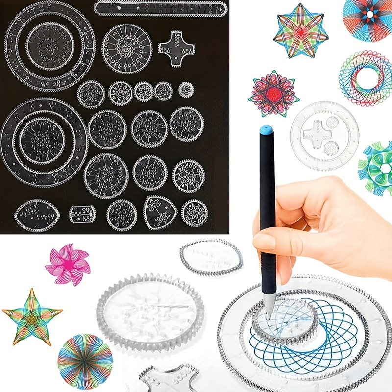 Puzzle Magic Drawing And Painting Tools For Adults Spirograph Drawing  Rulers - Temu United Arab Emirates