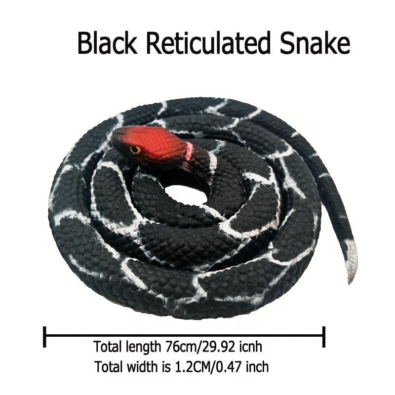 Ulalaza Simulación Serpiente Juguete realista Python Cobra Modelo Halloween  Broma Miedo Serpiente Juguete Animal Falso (4064)