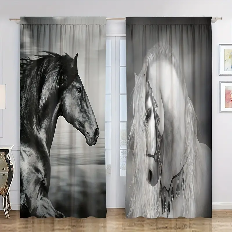 Horse Pattern Curtain For Home Decor