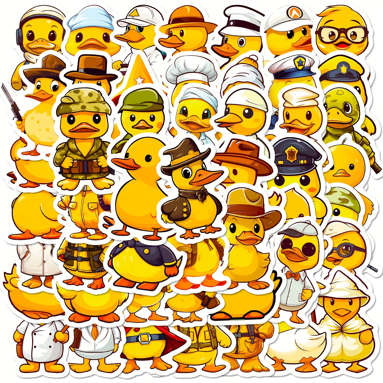 Rubber Duck Kawaii Waterproof Stickers Cute Animals Ducks - Temu