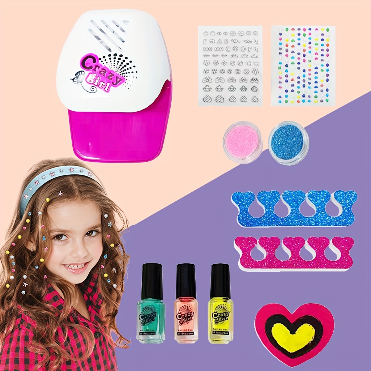 Nail Art Studio for Girls - Nail Polish Kit for Kids Ages 7-12 Years Old -  Gi... | eBay
